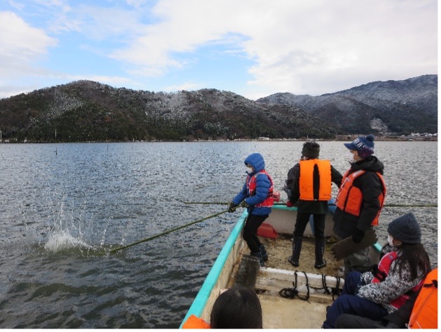 県外派遣：福井県三方湖たたき網漁体験