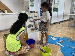 温暖化に関するクイズ・琵琶湖の魚つりゲーム・ごみ分別ゲーム